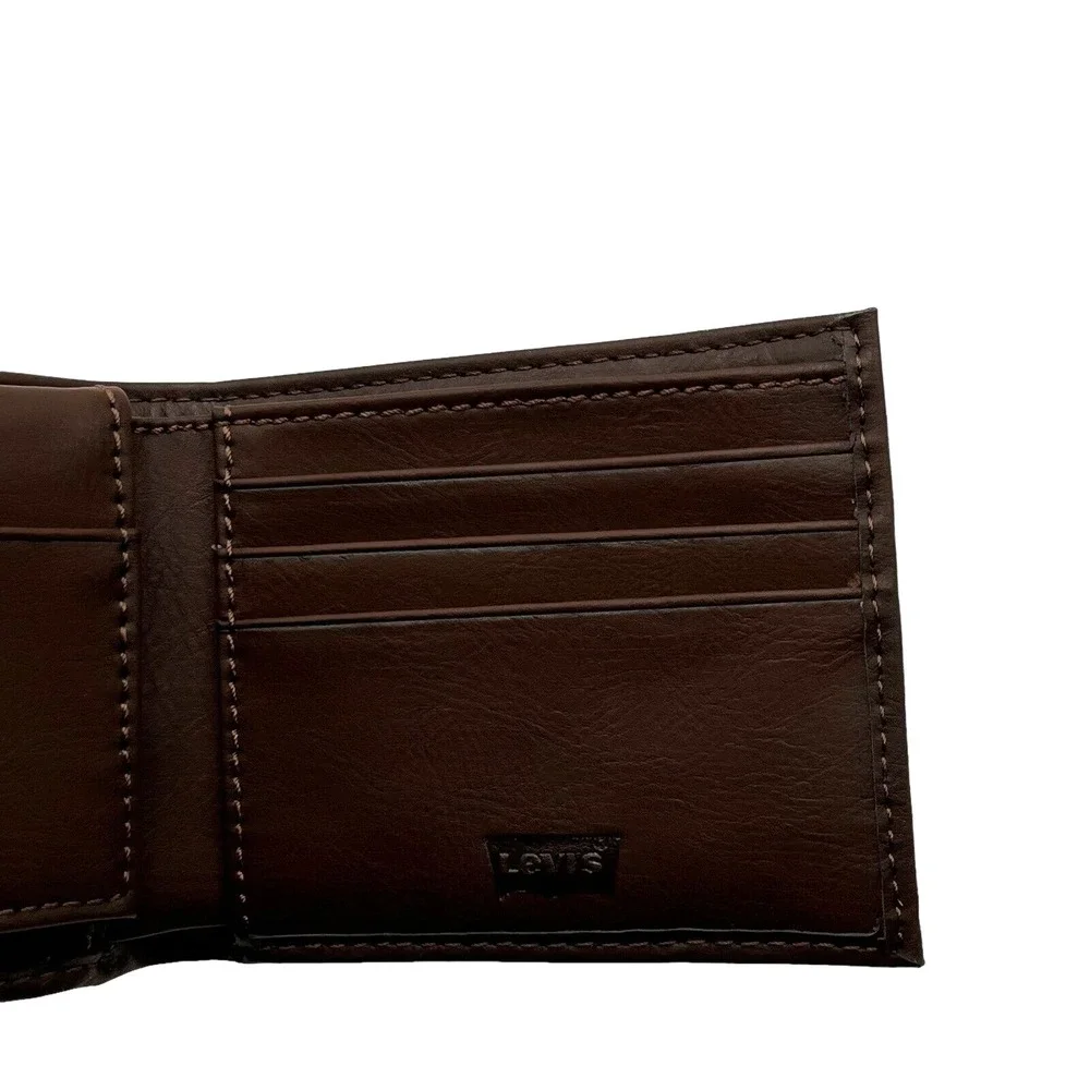 Levis‎ Men's Bifold Wallet Identity Theft Protection RFID-Blocking Brown